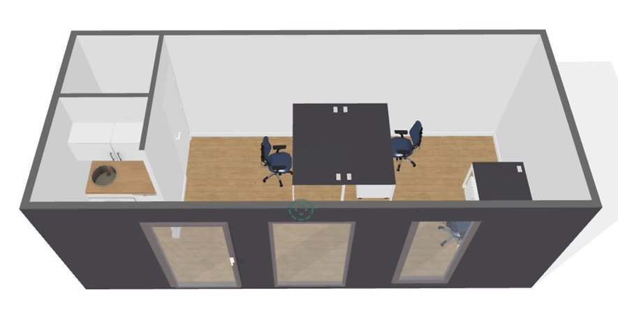 Oficina Contenedor 21 m² – Aislada, con WC y Kitchenette Listos para Usar - Imagen 9