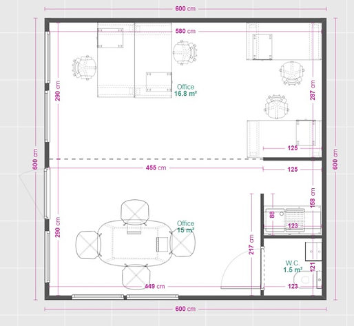 Oficina Contenedor 36 m² (6 × 6 m) – Aislada, con Baño y Kitchenette Listos para Usar - Imagen 8