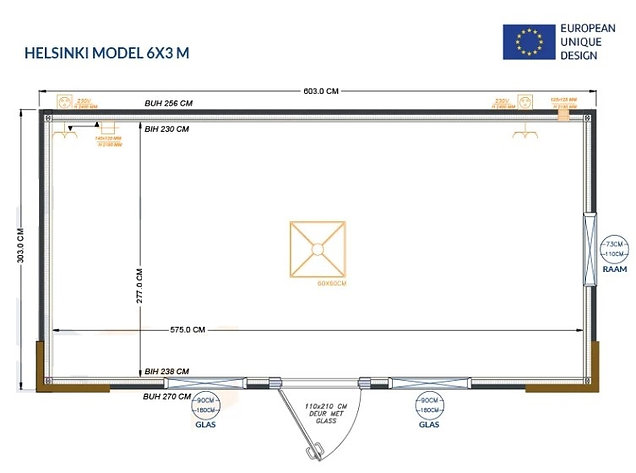 Oficina Contenedor 6 × 3 m – Aislada, Diseño RAL 7016 y Lista para Usar - Imagen 4