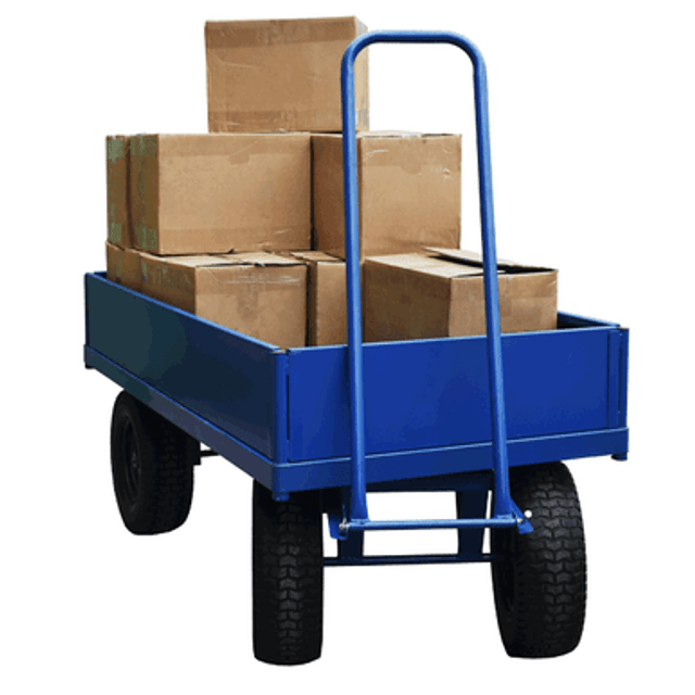 Carrito remolque con laterales de acero de 200 mm | Capacidad de 1000 kg - Imagen 2
